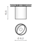 LED ceiling luminaires - Azzardo BOSTON TUBE WHITE 1xLED Surface Mounted White AZ3469 - product 2
