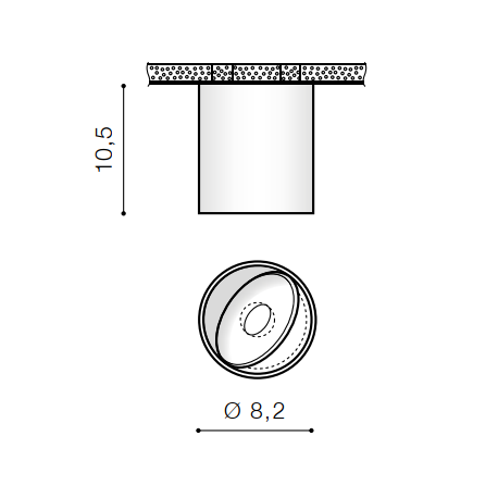 AZzardo BOSTON TUBE 10W 810lm 3000K biały natynkowa AZ3469