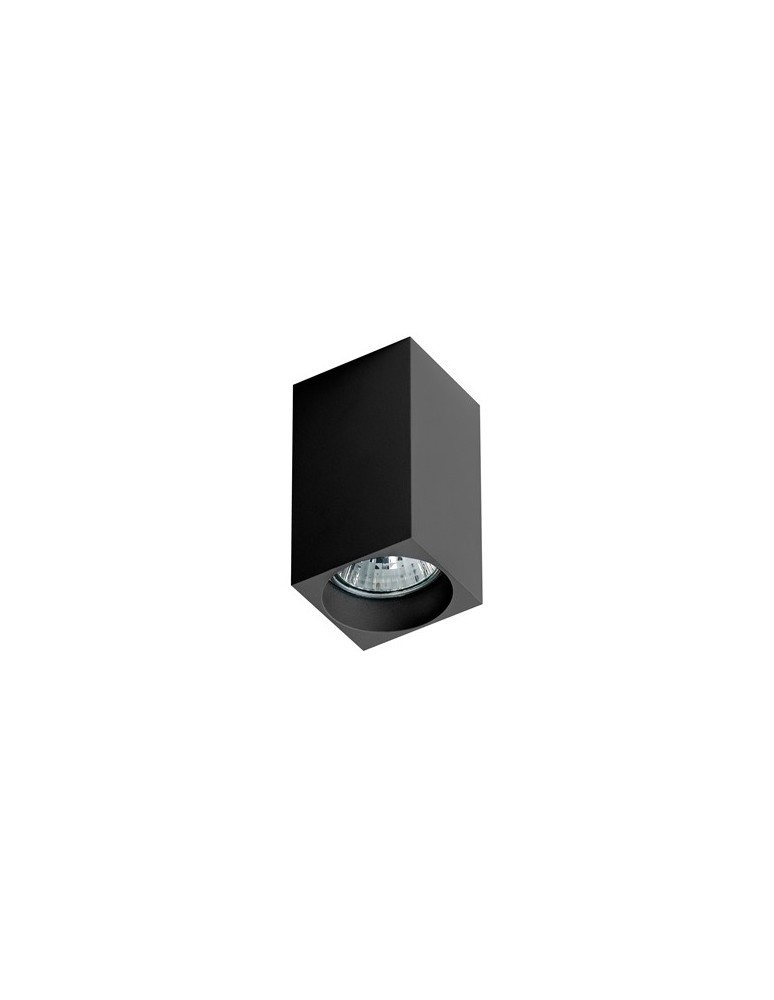 Ceiling luminaires for replaceable light source - Azzardo MINI SQUARE BLACK 1xGU10 Surface Mounted Black AZ1382 - product kolory-swiatla.pl 1