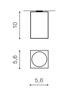 AZzardo MINI SQUARE 1xGU10 czarny natynkowa AZ1382 - produkt 2