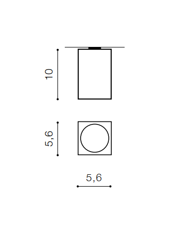 AZzardo MINI SQUARE 1xGU10 biały natynkowa AZ1381 - produkt 2