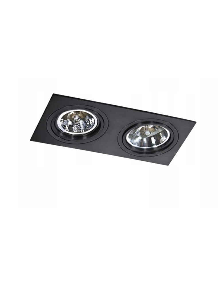 Flush-mounted directional lights - Azzardo SIRO 2 BLACK/BLACK 2xES111 Recessed Black AZ2806 - product kolory-swiatla.pl 1