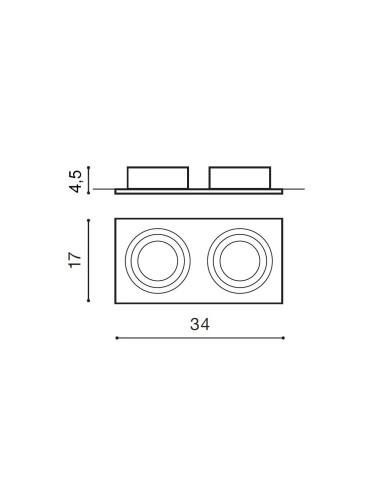 Azzardo SIRO 2 BLACK/BLACK 2xES111 Recessed Black AZ2806 - product 2