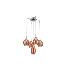Pendant lamps - Azzardo AMBER MILANO 5 COPPER 5xG9 Copper Pendant AZ3172 - product 1