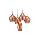 Pendant lamps - Azzardo AMBER MILANO 5 COPPER 5xG9 Copper Pendant AZ3172 - product 2