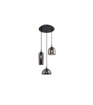 Triple pendant lamps - Azzardo BLANCA 3 SMOKY 3xE14 Pendant Smoky AZ3336 - product 1