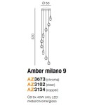 Pendant lamps - Azzardo AMBER MILANO 9 CLEAR 9xG9 Transparent Pendant AZ3102 - product 2