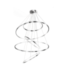 Pendant lamps circles - Azzardo WHEEL XXL CHROME 5xLED Pendant Chrome AZ3417 - product 1