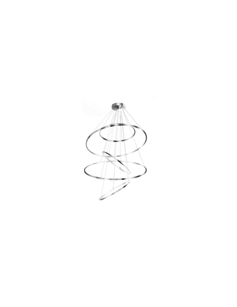 Pendant lamps circles - Azzardo WHEEL XXL CHROME 5xLED Pendant Chrome AZ3417 - product kolory-swiatla.pl 1