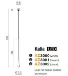 LED pendant lamps - Azzardo KALIA WHITE 1xLED Pendant White AZ3090 - product 2