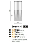 LED pendant lamps - Azzardo LOUISE 14 CH 14xLED Pendant Chrome AZ3426 - product 2