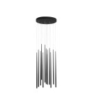 LED pendant lamps - Azzardo LOUISE 12 BK 12xLED Pendant Black AZ3419 - product 1