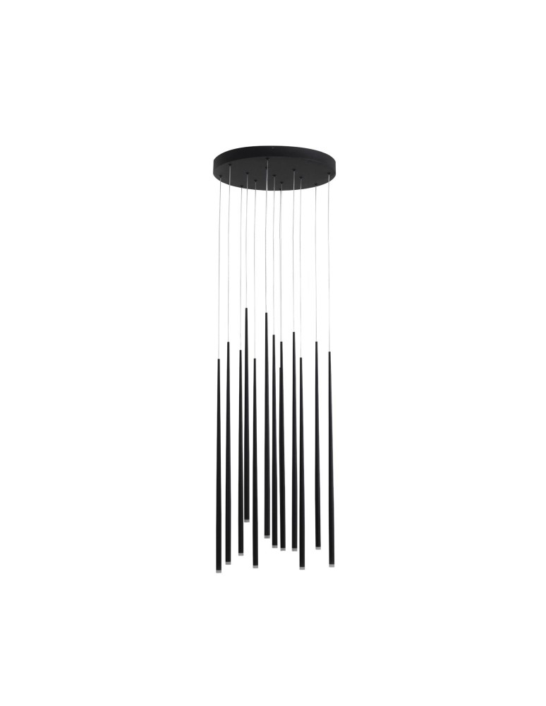 LED pendant lamps - Azzardo LOUISE 12 BK 12xLED Pendant Black AZ3419 - product kolory-swiatla.pl 1