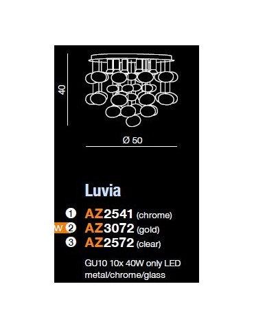 Azzardo LUVIA GOLD 6xGU10 Ceiling/Pendant Gold AZ3072 - product 2