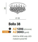 Ceiling lamps with crystals - Azzardo BOLLA 38 5xG9 Ceiling/Hanging Transparent AZ1286 - product 2
