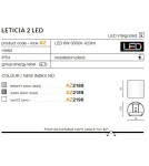 Outdoor wall lamps - Azzardo LETICIA 2 LED WHITE 1xLED Wall Mounted White IP54 AZ2190 - product 3
