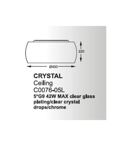 Zuma Line Crystal 40cm C0076-05L-F4FZ Ceiling light. - product 2