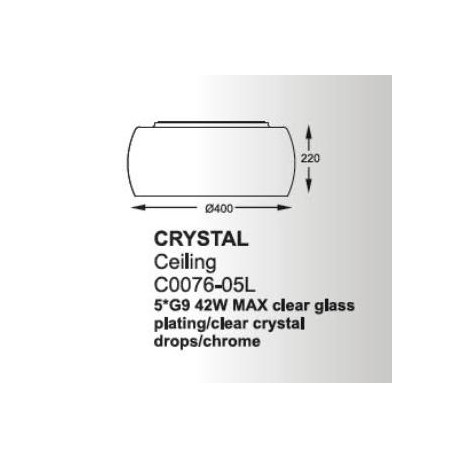 Zuma Line Crystal 40cm C0076-05L-F4FZ Sufitowa