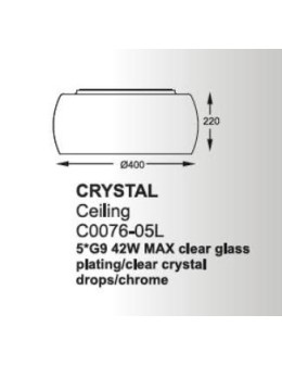 Zuma Line Crystal 40cm C0076-05L-F4FZ Ceiling light. - product 2