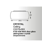 Glamour ceiling lamps - Zuma Line Crystal 50cm C0076-06X-F4FZ Ceiling light. - product 2