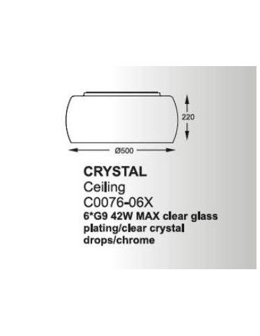 Zuma Line Crystal 50cm C0076-06X-F4FZ Ceiling light. - product 2