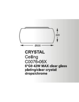 Zuma Line Crystal 50cm C0076-06X-F4FZ Sufitowa - produkt 2