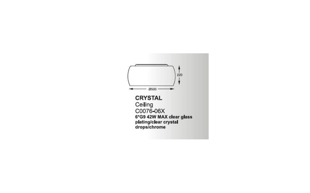Zuma Line Crystal 50cm C0076-06X-F4FZ Sufitowa