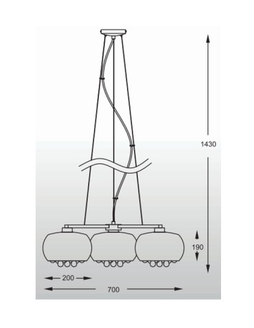 Zuma Line Crystal Potrójna P0076-03R-F4FZ Wisząca - produkt 2