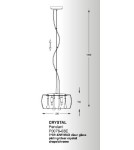 Glamour pendant lamps - Zuma Line Crystal 28cm P0076-03E-F4FZ Pendant. - product 3