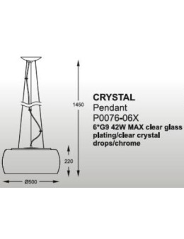 Zuma Line Crystal 50cm P0076-06X-F4FZ Wisząca - produkt 2