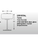 Glamour table lamps - Zuma Line Crystal T0076-03E-F4FZ Table Lamp. - product 2