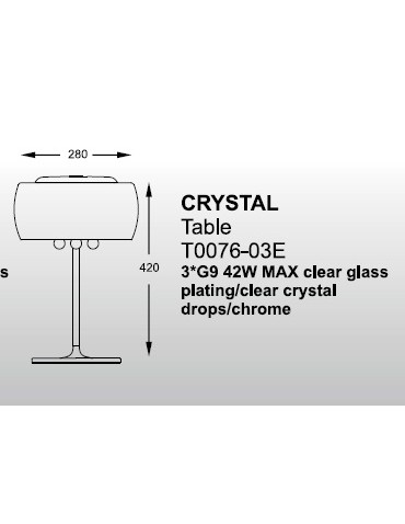 Zuma Line Crystal T0076-03E-F4FZ Stołowa - produkt 2