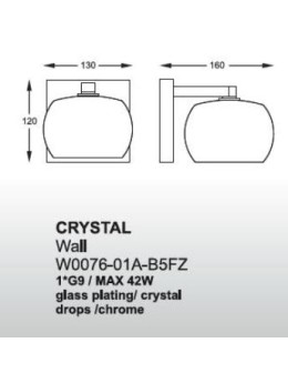 Zuma Line Crystal W0076-01A-B5FZ Kinkiet - produkt 2
