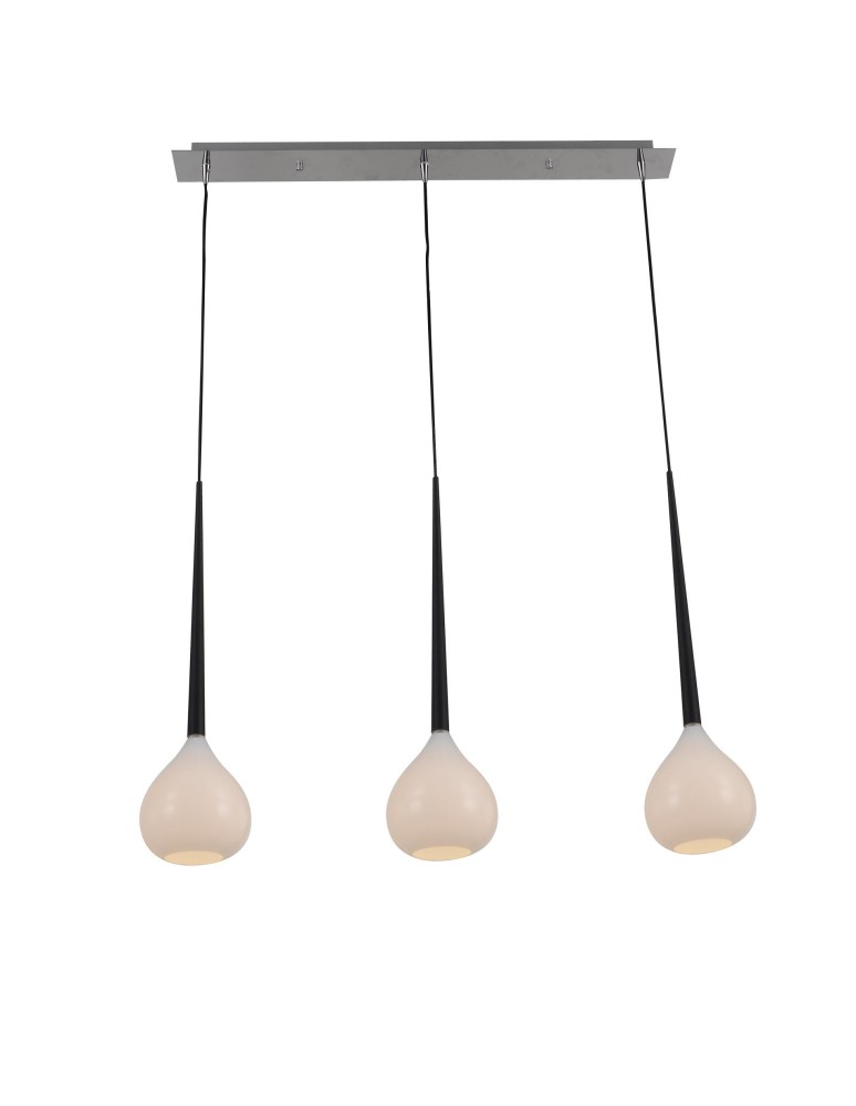 Pendant lamps on a strip - Zuma Line LIBRA White MD2128B-3W Pendant. - product kolory-swiatla.pl 1