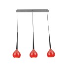 Pendant lamps on a strip - Zuma Line LIBRA Red MD2128B-3R Pendant. - product 1