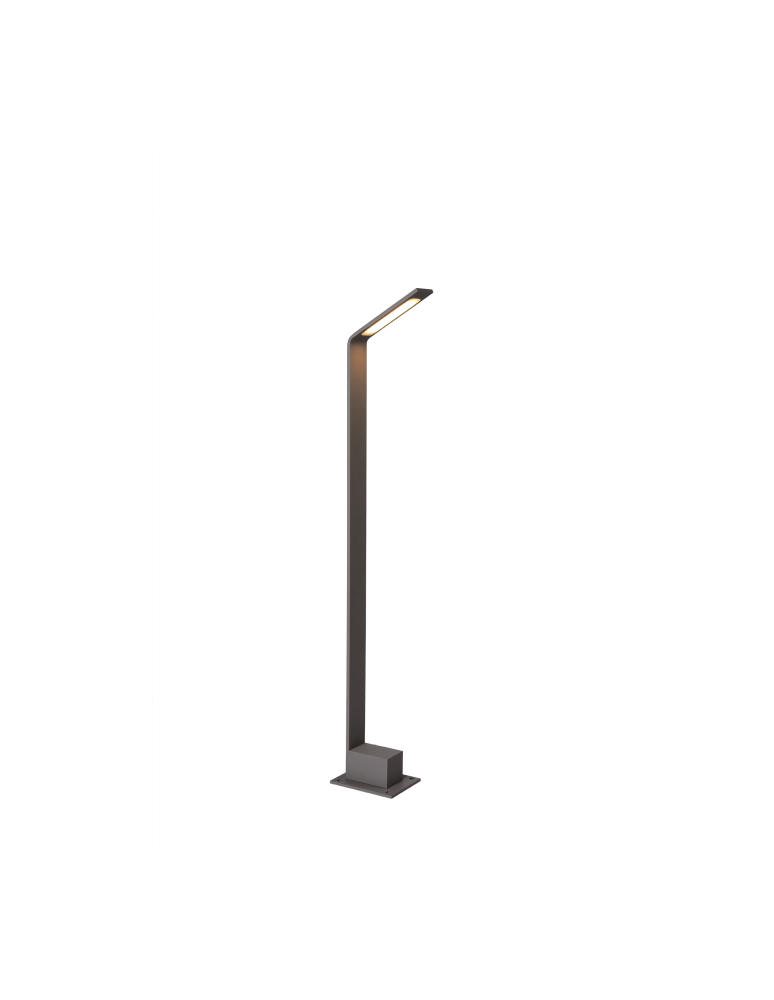 Standing garden lamps - Azzardo AGAPE 60 1xLED Outdoor Pole Dark Grey IP54 AZ3482 - product kolory-swiatla.pl 1
