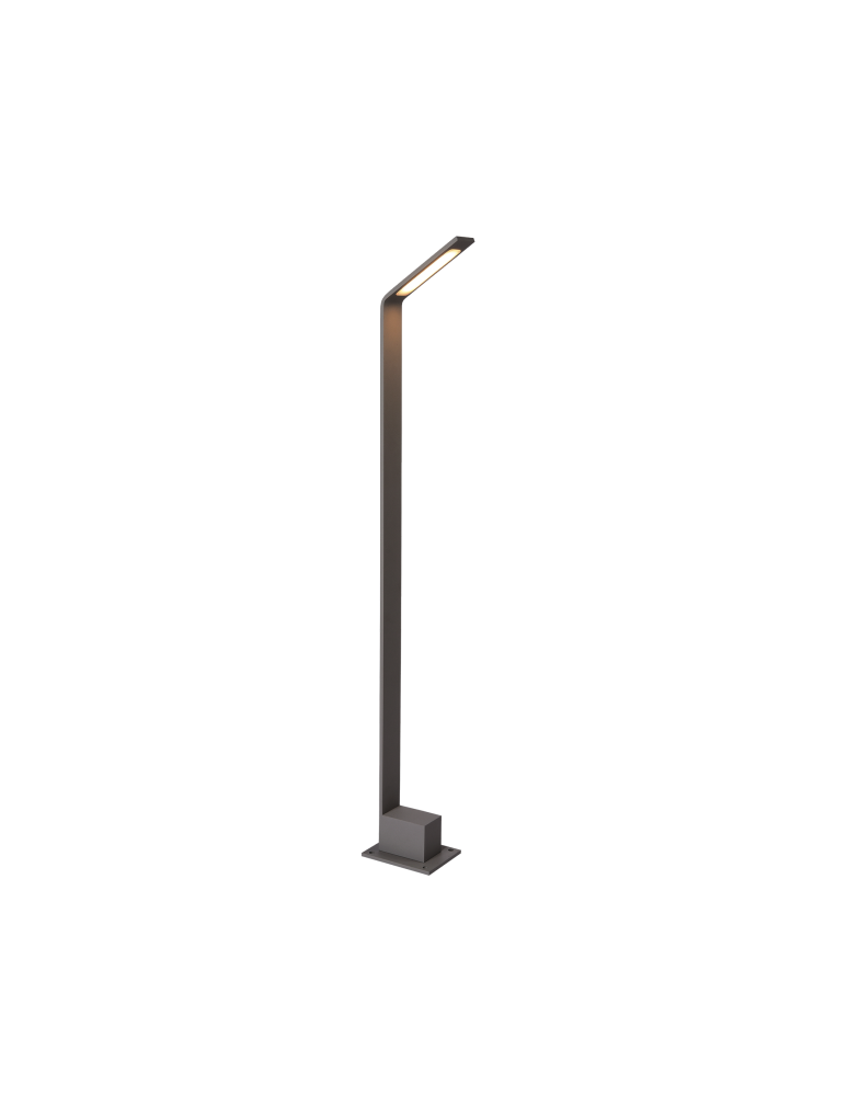 Standing garden lamps - Azzardo AGAPE 80 1xLED Outdoor Pole Dark Grey IP54 AZ3483 - product kolory-swiatla.pl 1