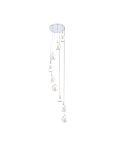 Azzardo AMBER MILANO 9 CLEAR 9xG9 Transparent Pendant AZ3102