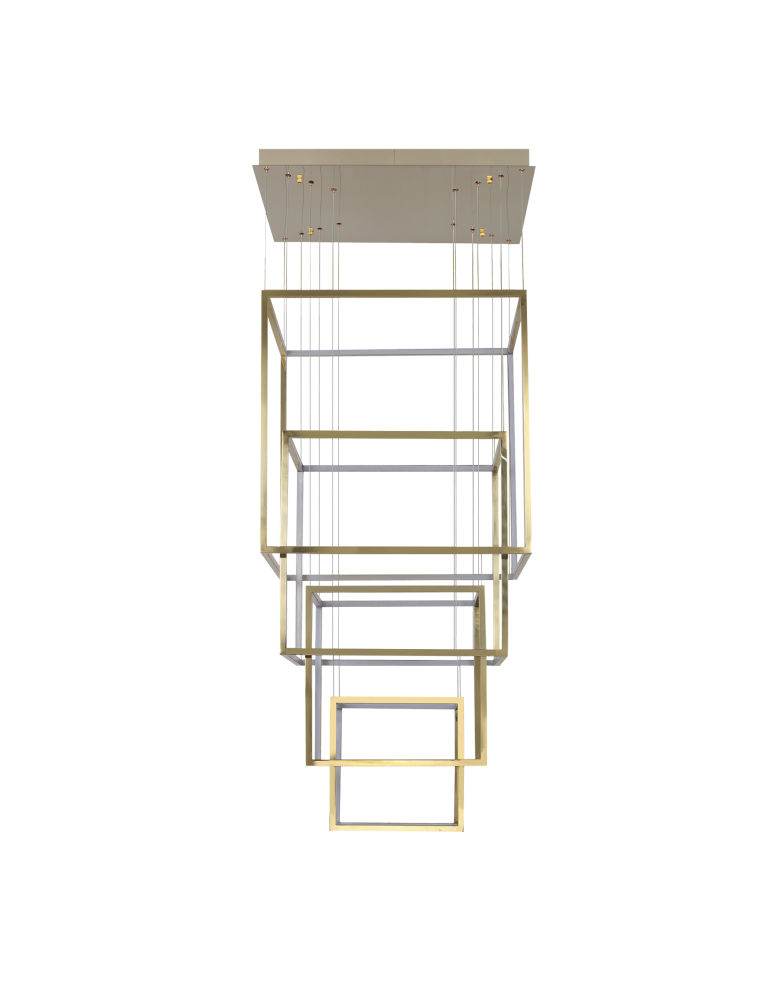 LED pendant lamps - Azzardo OPERA XL GOLD 4xLED Pendant Gold AZ3140 - product kolory-swiatla.pl 2