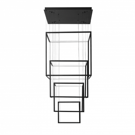 Azzardo OPERA XL BLACK 1xLED Wisząca Czarny AZ3139