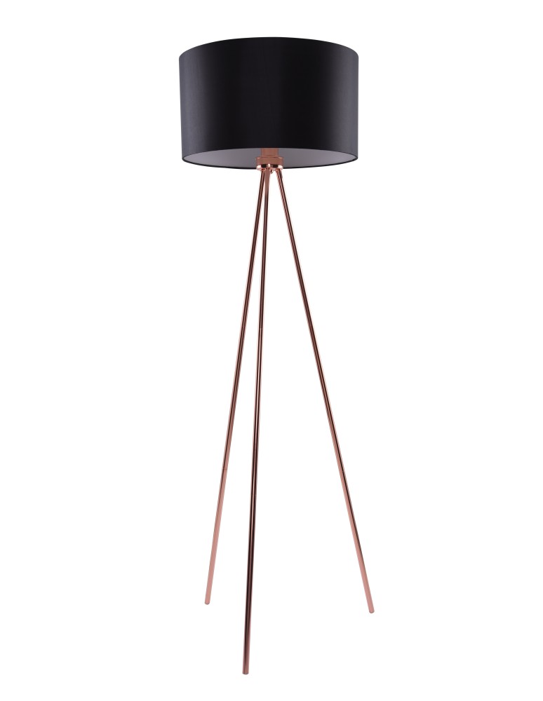 Tripod floor lamps - Azzardo FINN COPPER / BLACK 1xE27 Copper/Black Floor Floor Box AZ3010 - product kolory-swiatla.pl 1