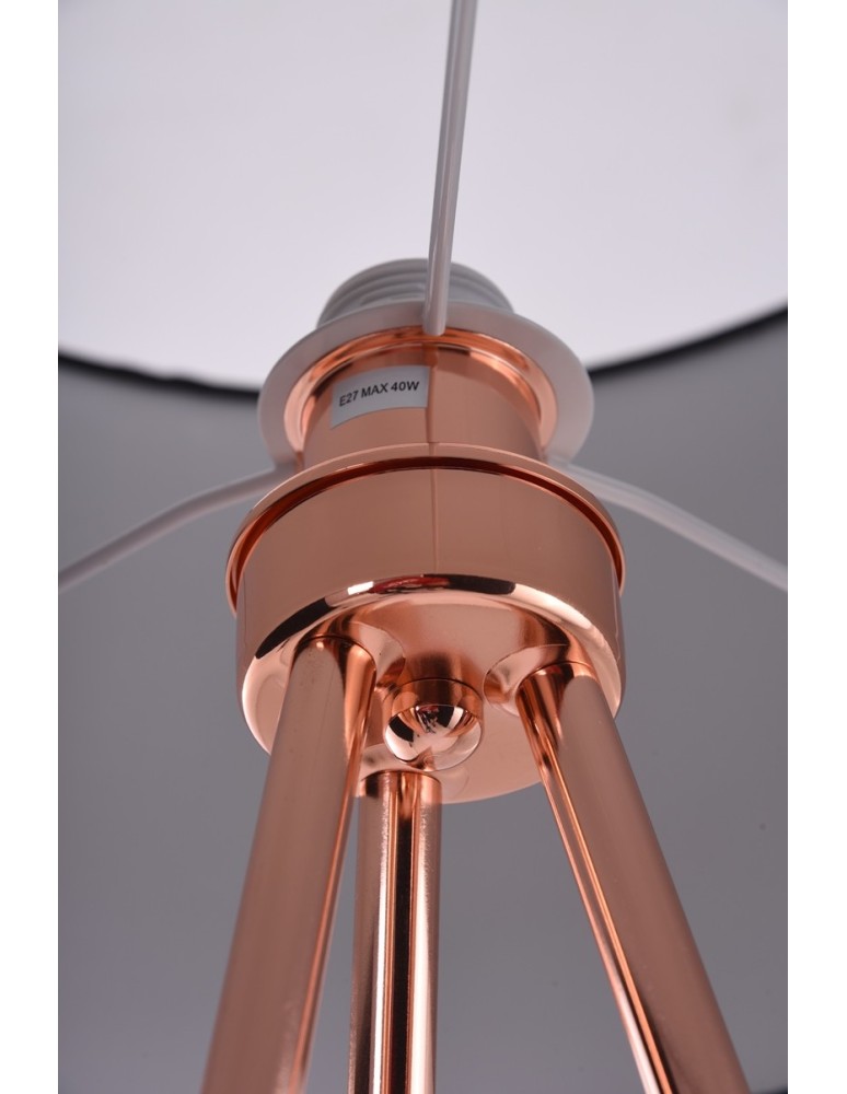 Tripod floor lamps - Azzardo FINN COPPER / BLACK 1xE27 Copper/Black Floor Floor Box AZ3010 - product kolory-swiatla.pl 2