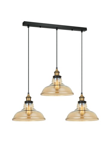 Italux Hubert 3xE27 Pendant Black Gold MDM-2381/3 GD+AMB