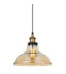 Loft pendant lamps - Italux Hubert 1xE27 Pendant Black Gold MDM-2381/1 GD+AMB - product 1