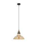 Loft pendant lamps - Italux Hubert 1xE27 Pendant Black Gold MDM-2381/1 GD+AMB - product 2