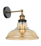 Loft wall lamps - industrial - Italux Hubert 1xE27 Wall lamp Black Gold MBM-2381/1 GD+AMB - product 1