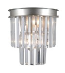Glamour wall lamps - Italux Verdes 2xE14 Wall lamp Silver WL-44372-2A-SLVR-BRW - product 1