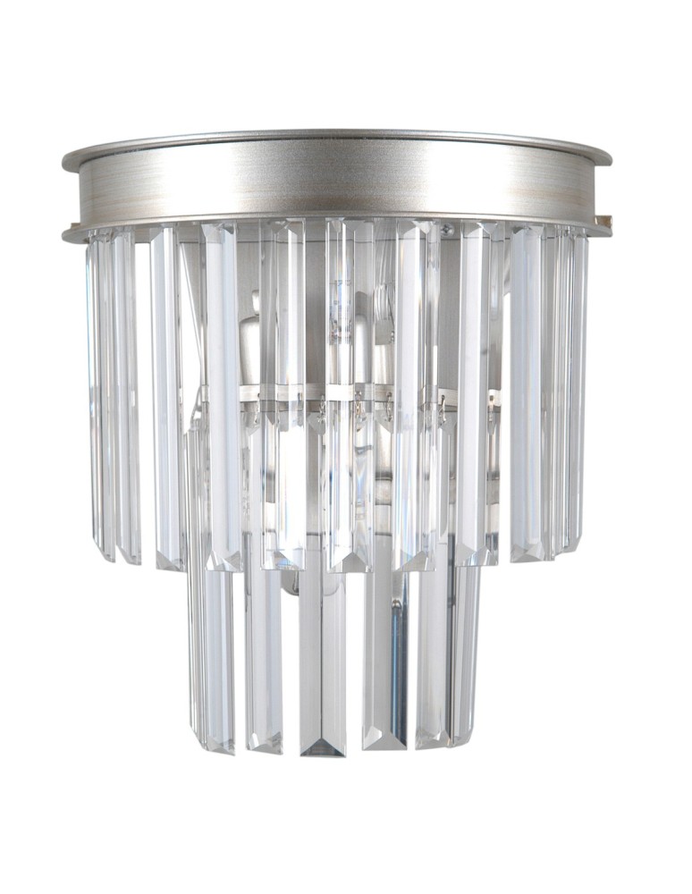 Glamour wall lamps - Italux Verdes 2xE14 Wall lamp Silver WL-44372-2A-SLVR-BRW - product kolory-swiatla.pl 2