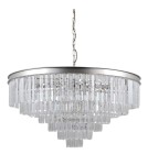 Glamour chandeliers - Italux Verdes 14xE14 Pendant Silver PND-44372-14A-SLVR-BRW. - product 1