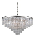 Glamour chandeliers - Italux Verdes 14xE14 Pendant Silver PND-44372-14A-SLVR-BRW. - product 2